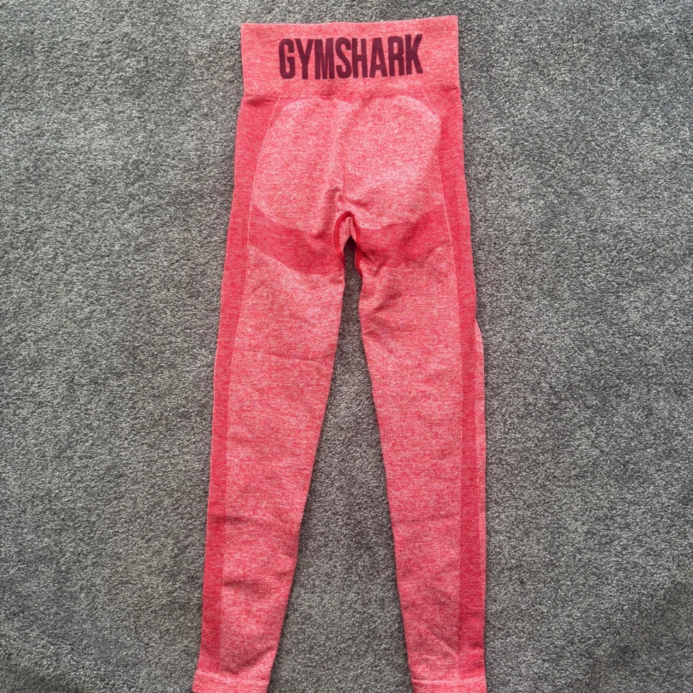 Gymshark Vital Seamless Leggings Red Marl High Waisted Activewear 7674